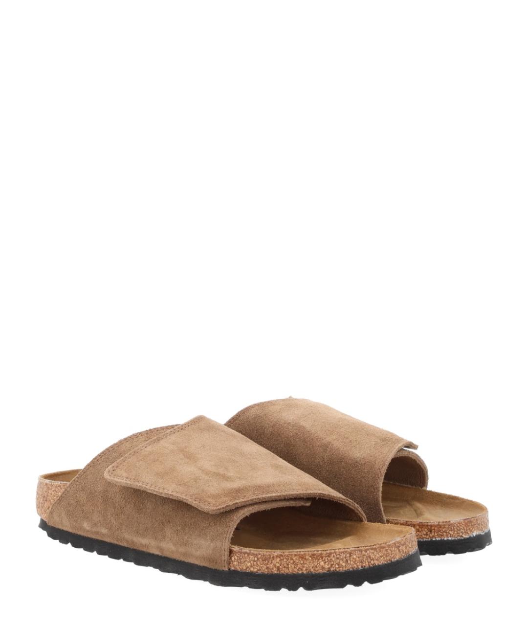 BIRKENSTOCK Коричневые кожаные сандалии, фото 2