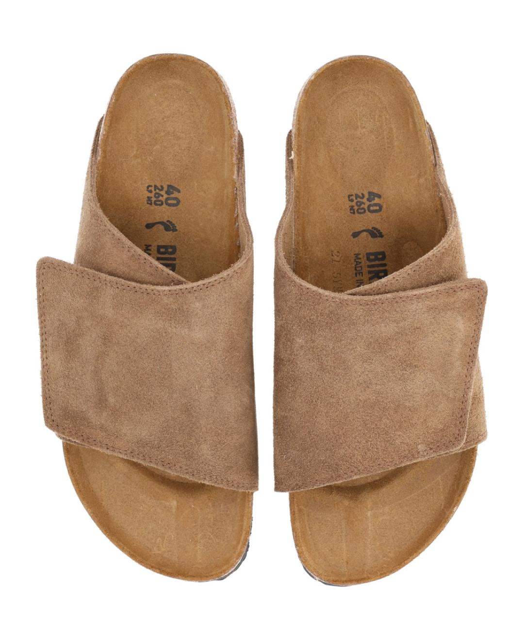 BIRKENSTOCK Коричневые кожаные сандалии, фото 5