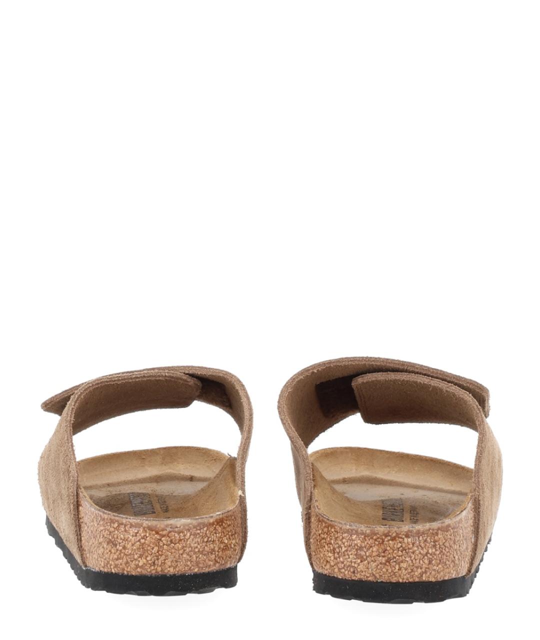 BIRKENSTOCK Коричневые кожаные сандалии, фото 4