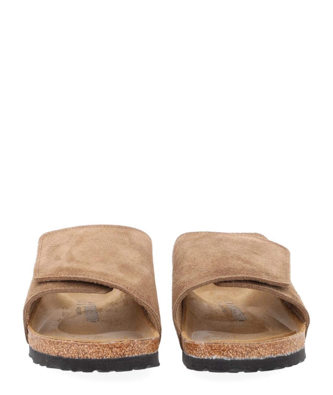 BIRKENSTOCK Коричневые кожаные сандалии, фото 3