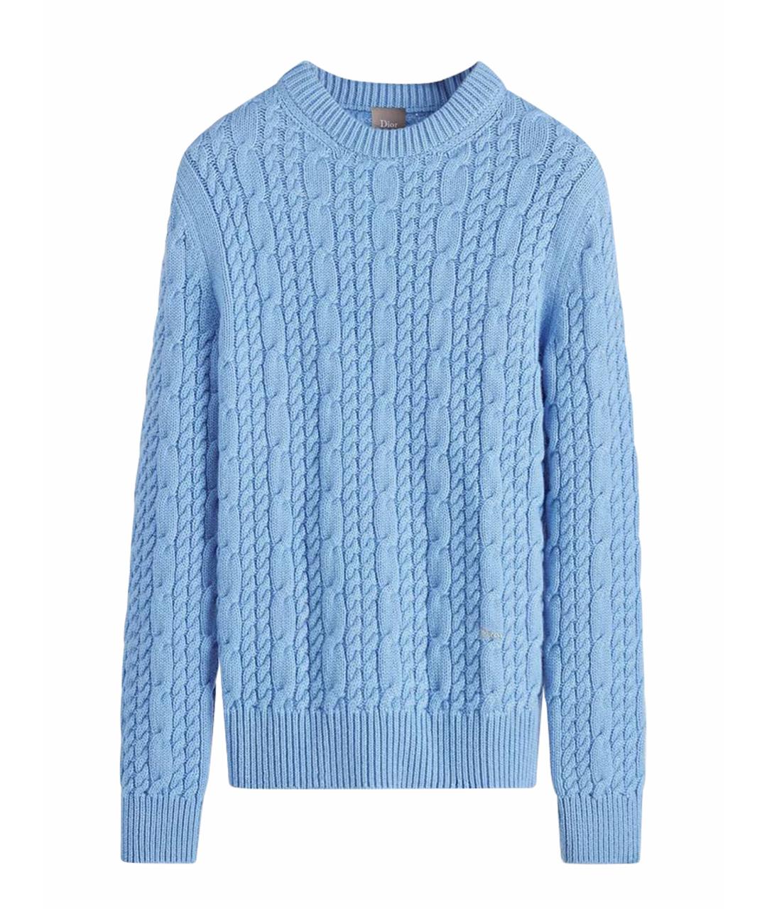 CHRISTIAN DIOR Голубой кашемировый джемпер / свитер, фото 1