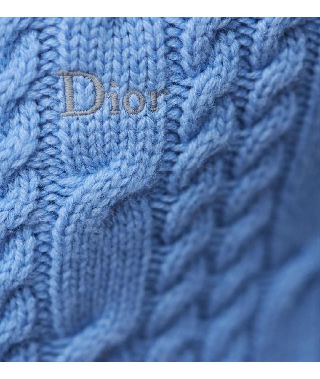 CHRISTIAN DIOR Голубой кашемировый джемпер / свитер, фото 4