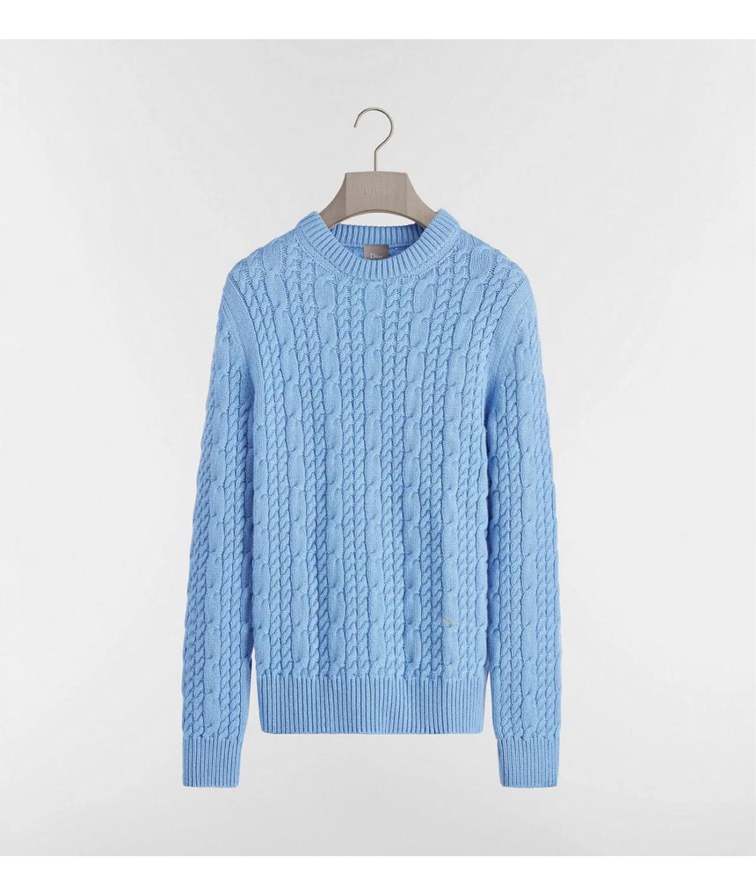 CHRISTIAN DIOR Голубой кашемировый джемпер / свитер, фото 5