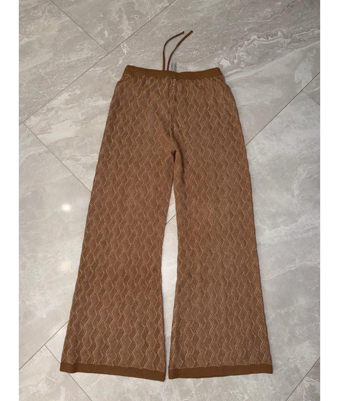 TWIN-SET Бежевые брюки широкие, фото 2