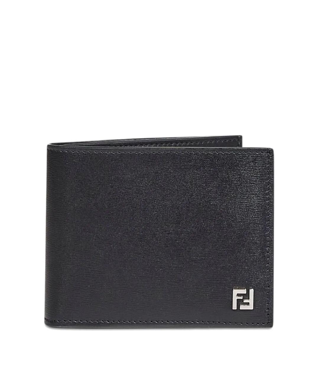 FENDI Черный кожаный кошелек, фото 1