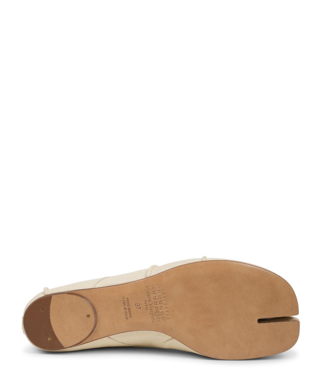 MAISON MARGIELA Белые кожаные балетки, фото 6