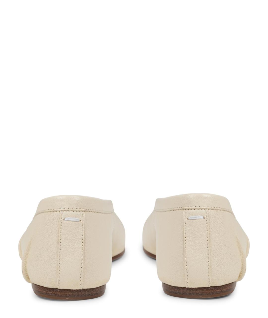 MAISON MARGIELA Белые кожаные балетки, фото 4