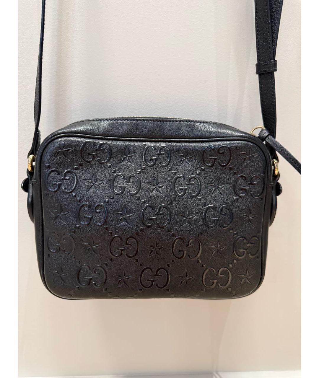 GUCCI Черная кожаная сумка через плечо, фото 2