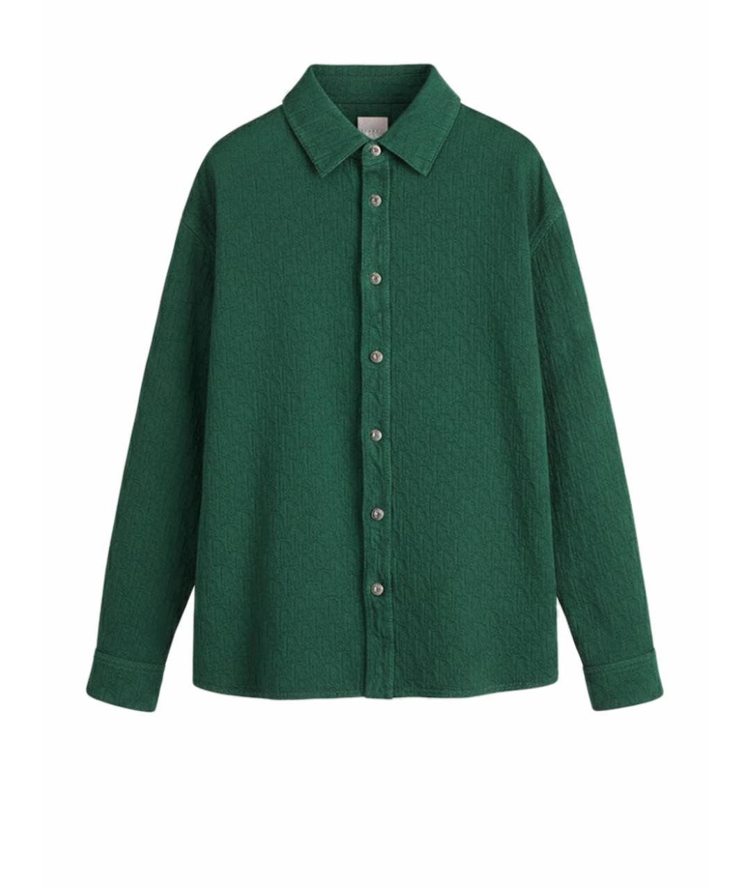 CHRISTIAN DIOR Зеленая хлопковая кэжуал рубашка, фото 1