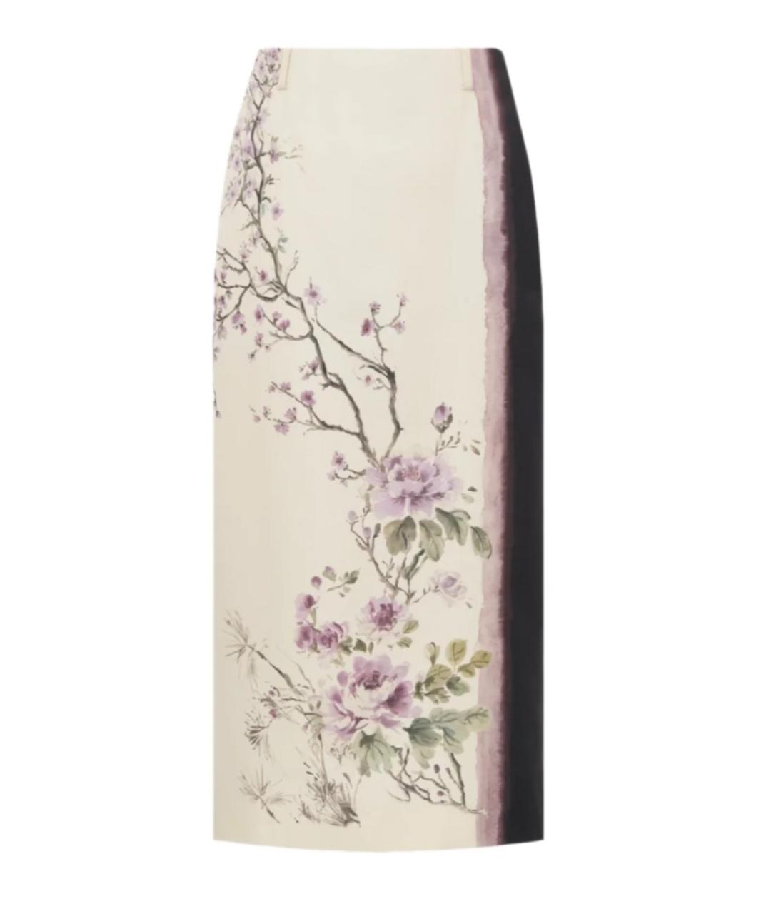 CHRISTIAN DIOR Мульти шелковая юбка миди, фото 1