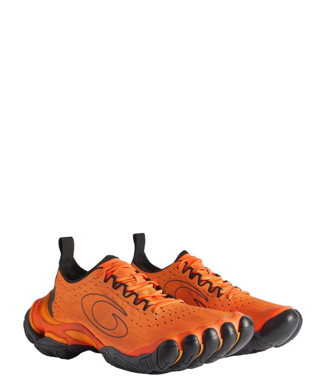 BALENCIAGA Оранжевое синтетические низкие кроссовки / кеды, фото 2
