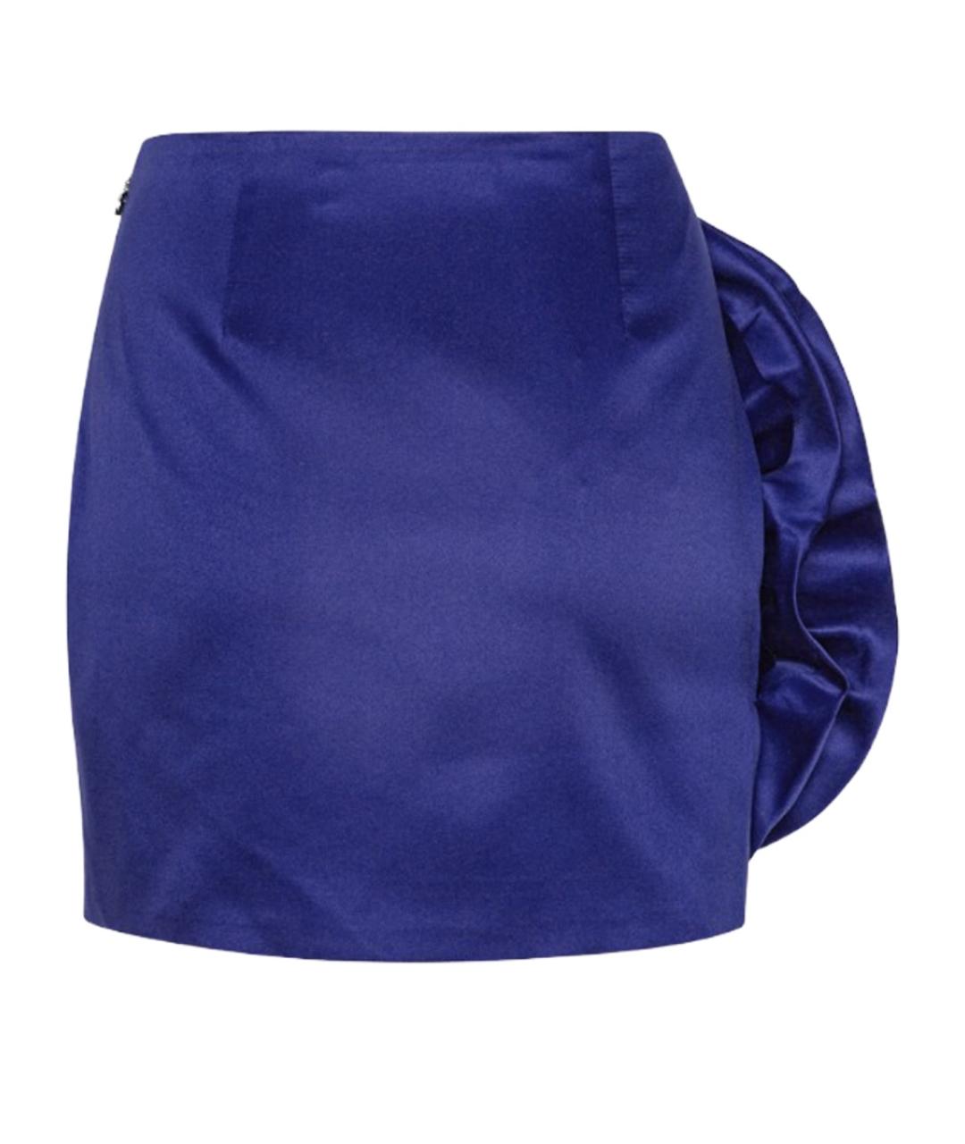 ROTATE Синяя полиэстеровая юбка мини, фото 6