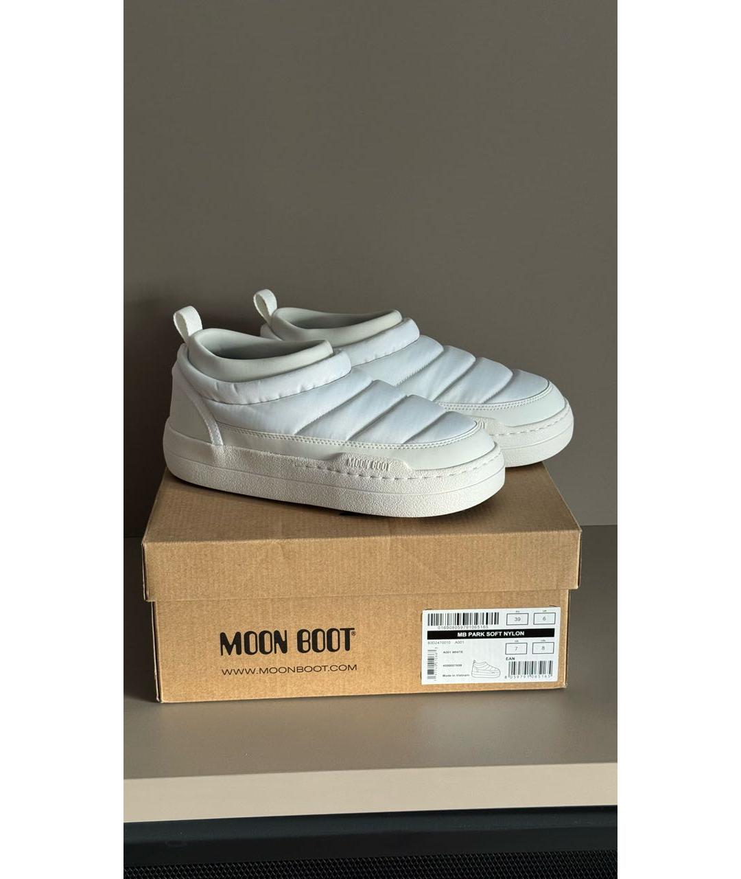 MOON BOOT Белые синтетические ботинки, фото 4