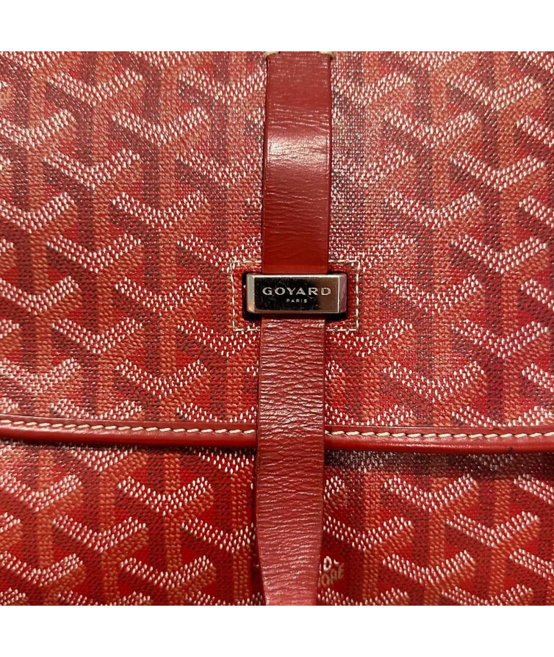 GOYARD Красная кожаная сумка на плечо, фото 3