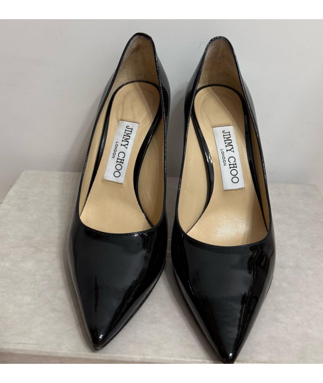 JIMMY CHOO Черные туфли из лакированной кожи, фото 3