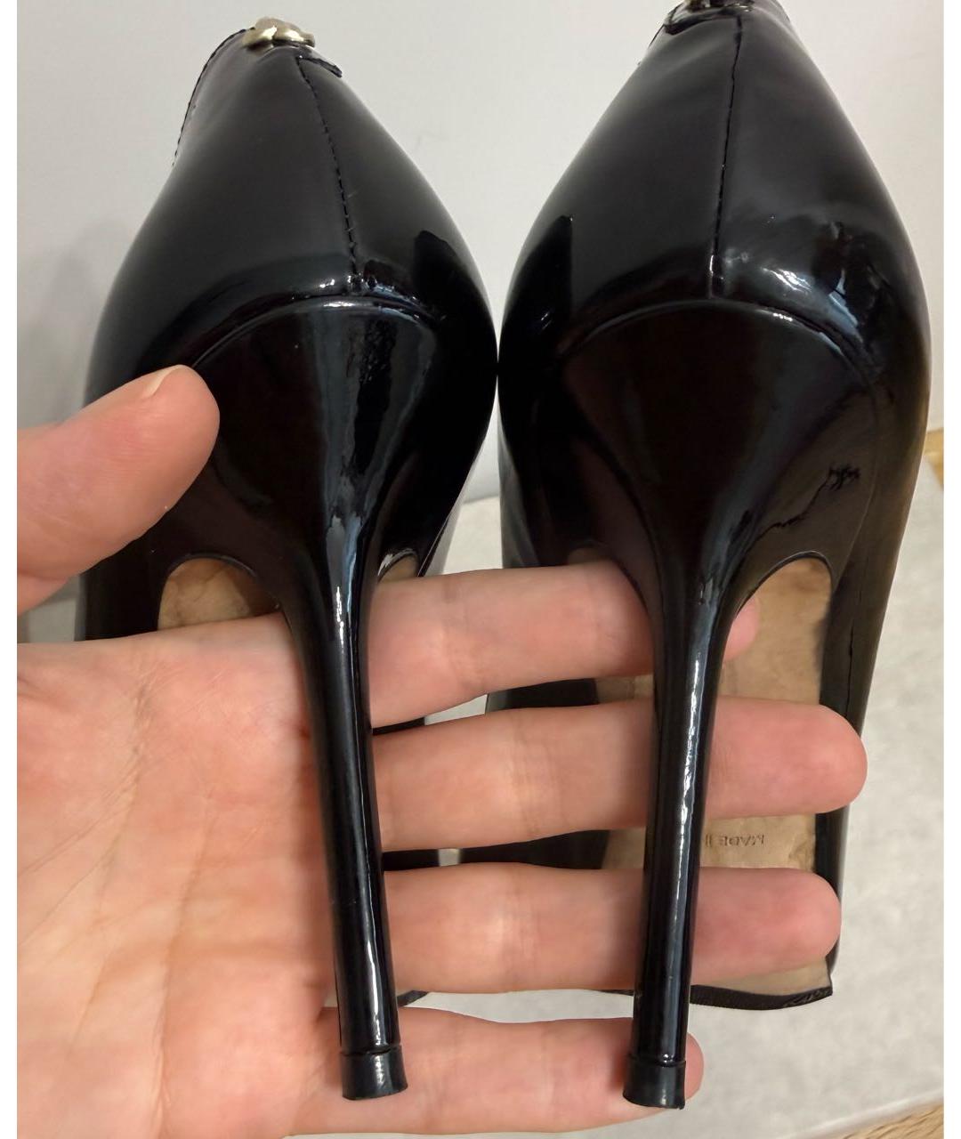 JIMMY CHOO Черные туфли из лакированной кожи, фото 2