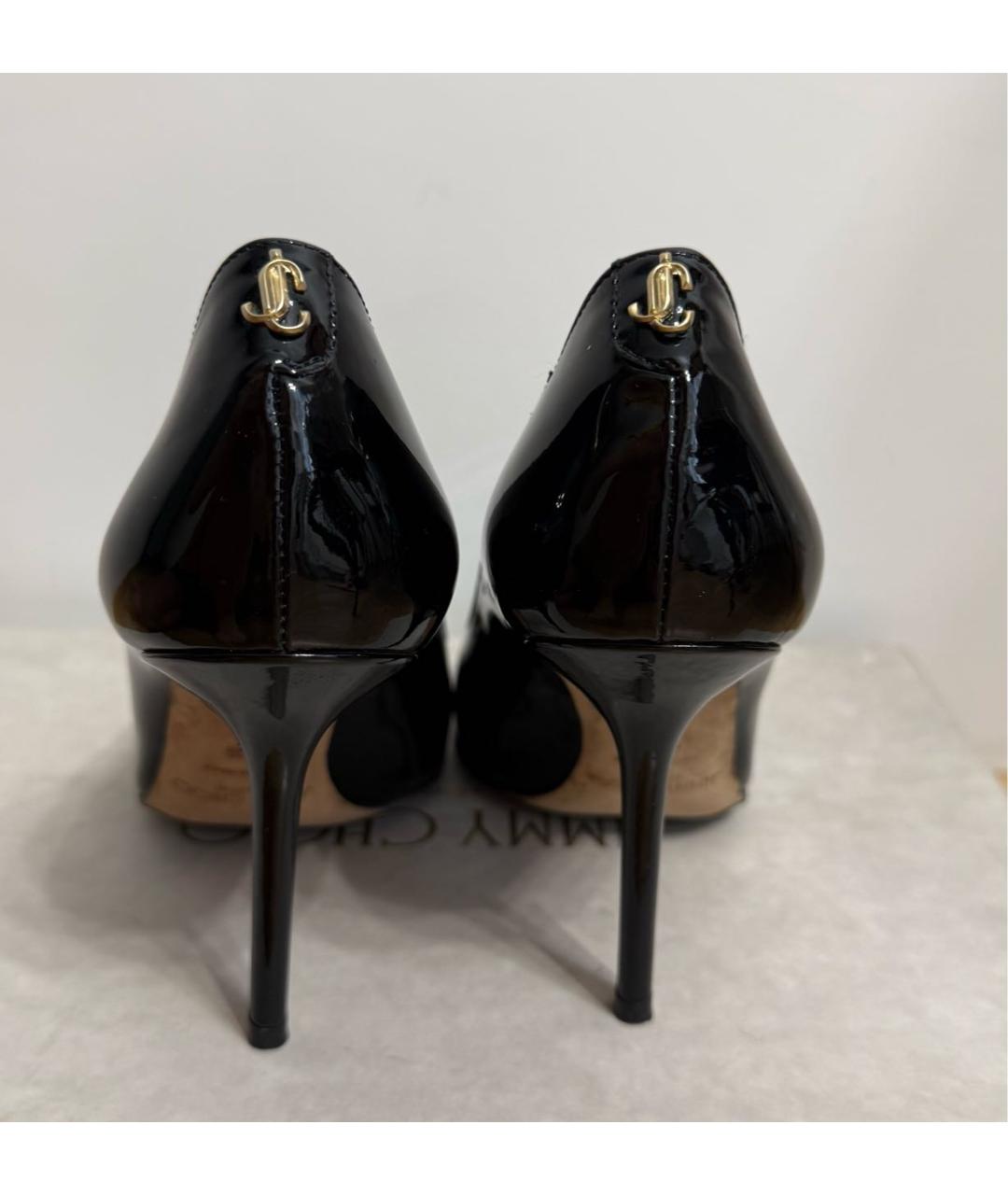 JIMMY CHOO Черные туфли из лакированной кожи, фото 5