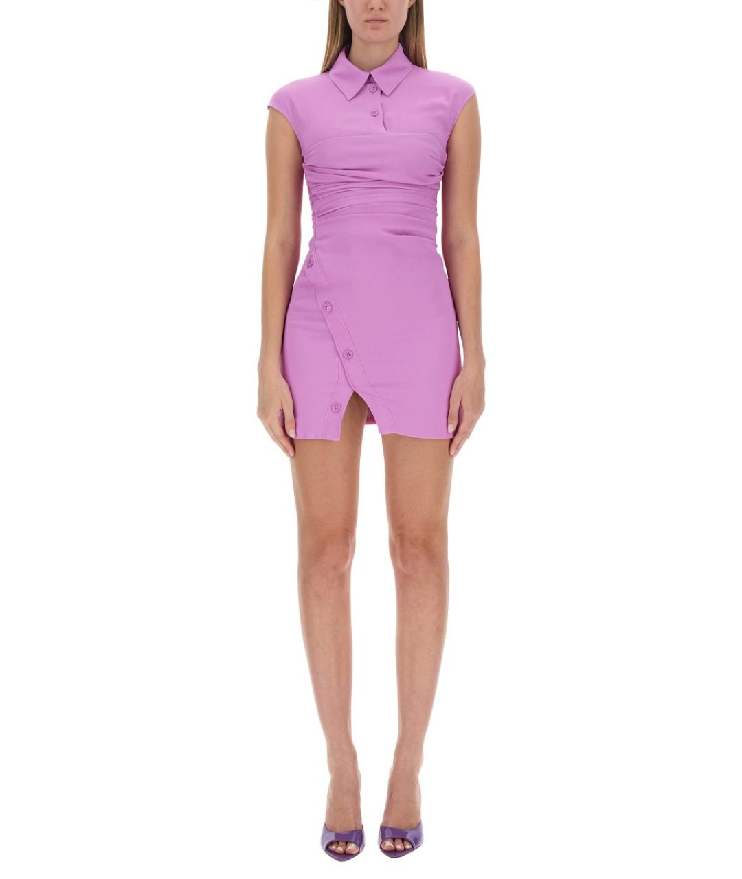 MOSCHINO JEANS Розовое вискозное повседневное платье, фото 5