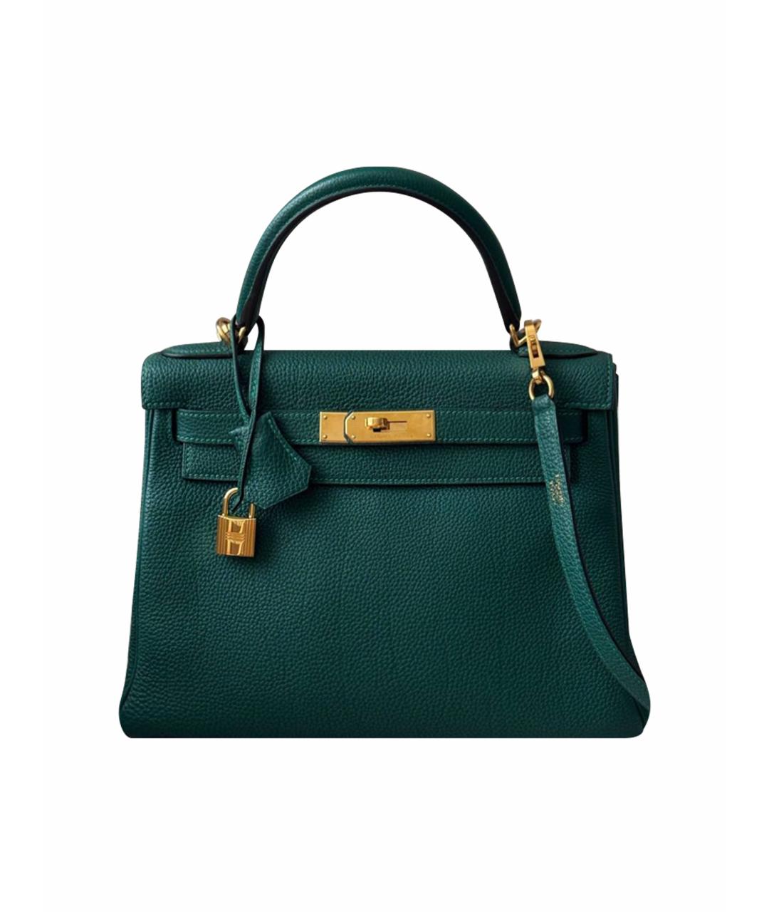 HERMES Зеленая кожаная сумка через плечо, фото 1