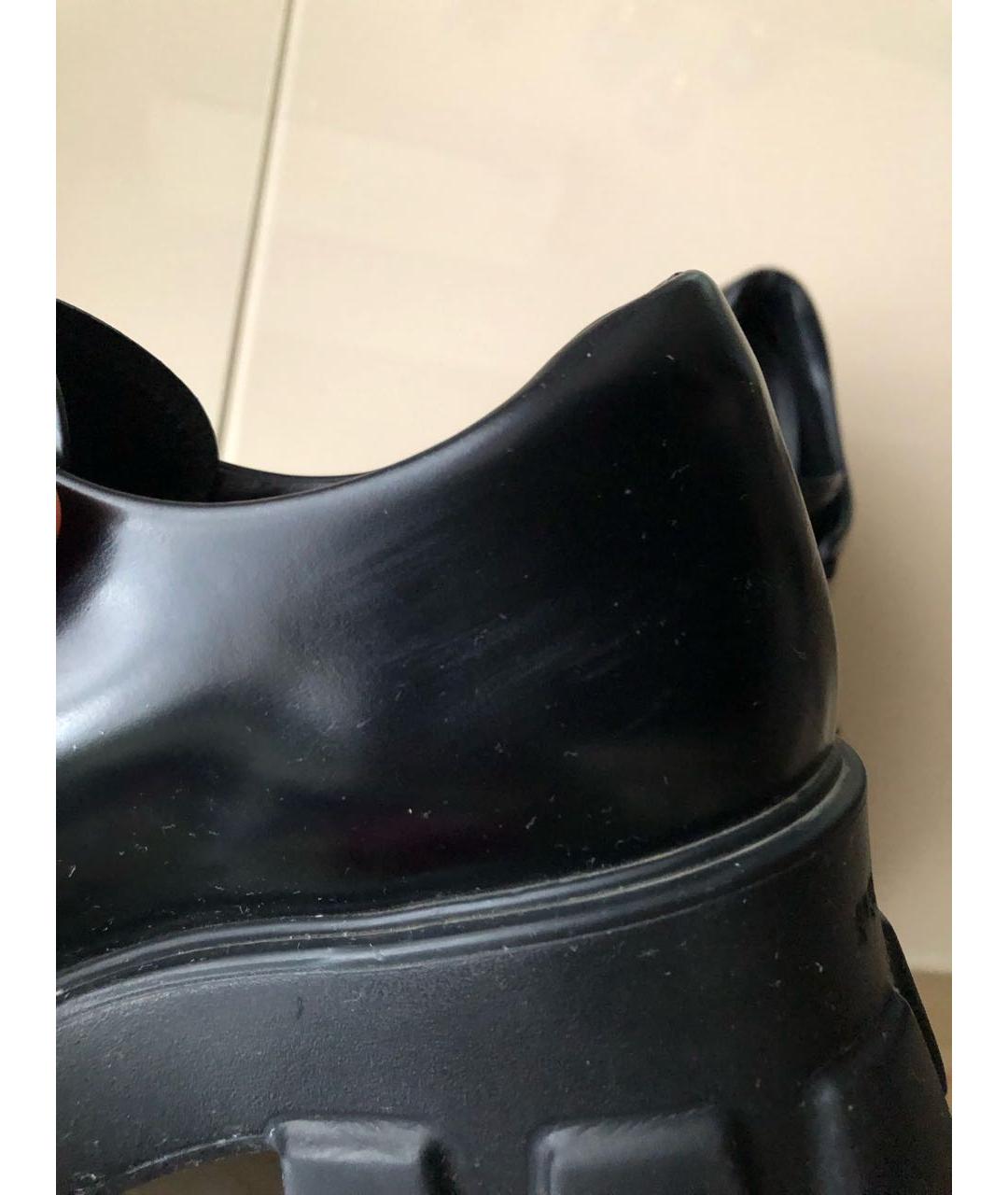 PRADA Черные кожаные брогги и оксфорды, фото 5