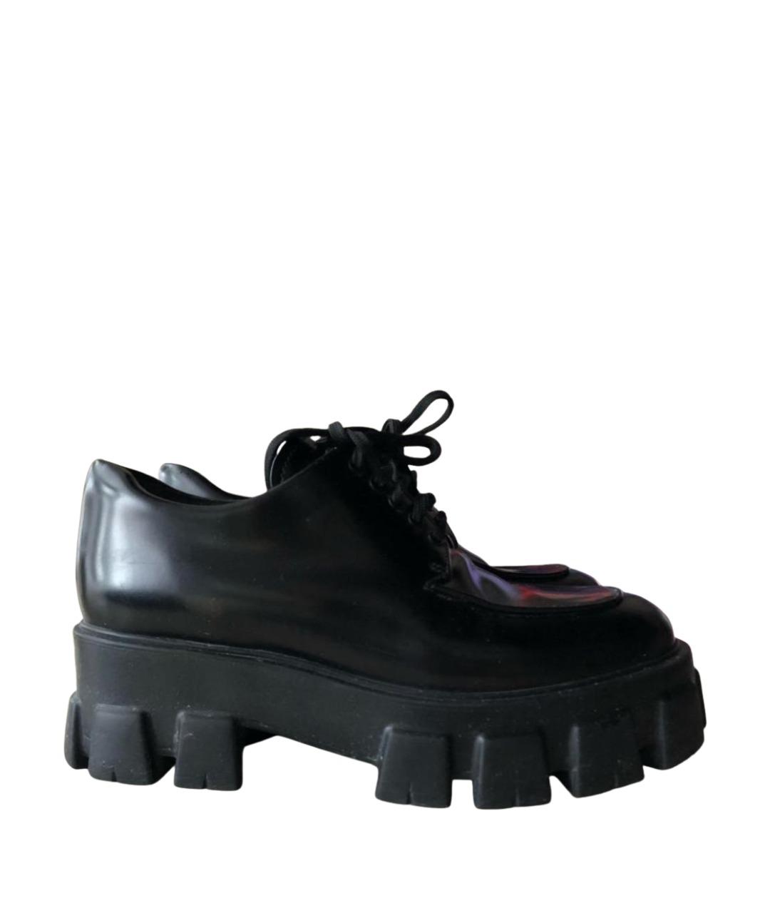 PRADA Черные кожаные брогги и оксфорды, фото 10