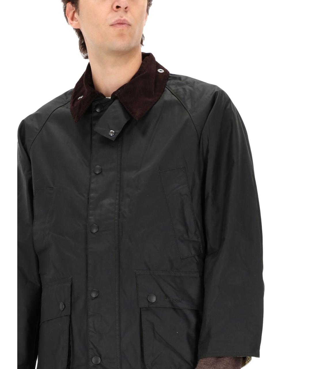 BARBOUR Черная хлопковая куртка, фото 4