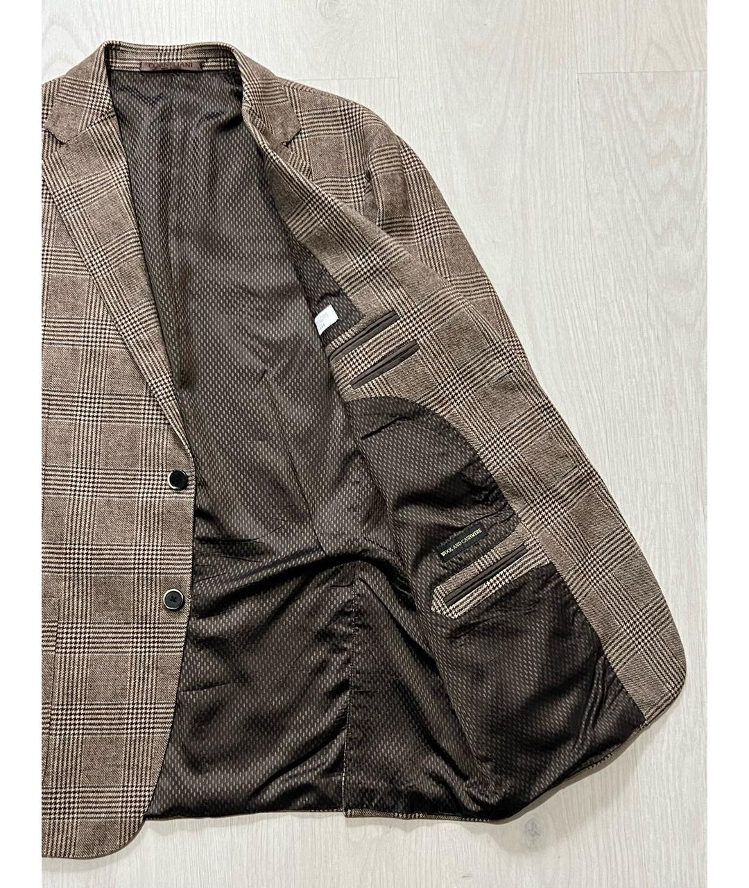 CORNELIANI Коричневый шерстяной пиджак, фото 4