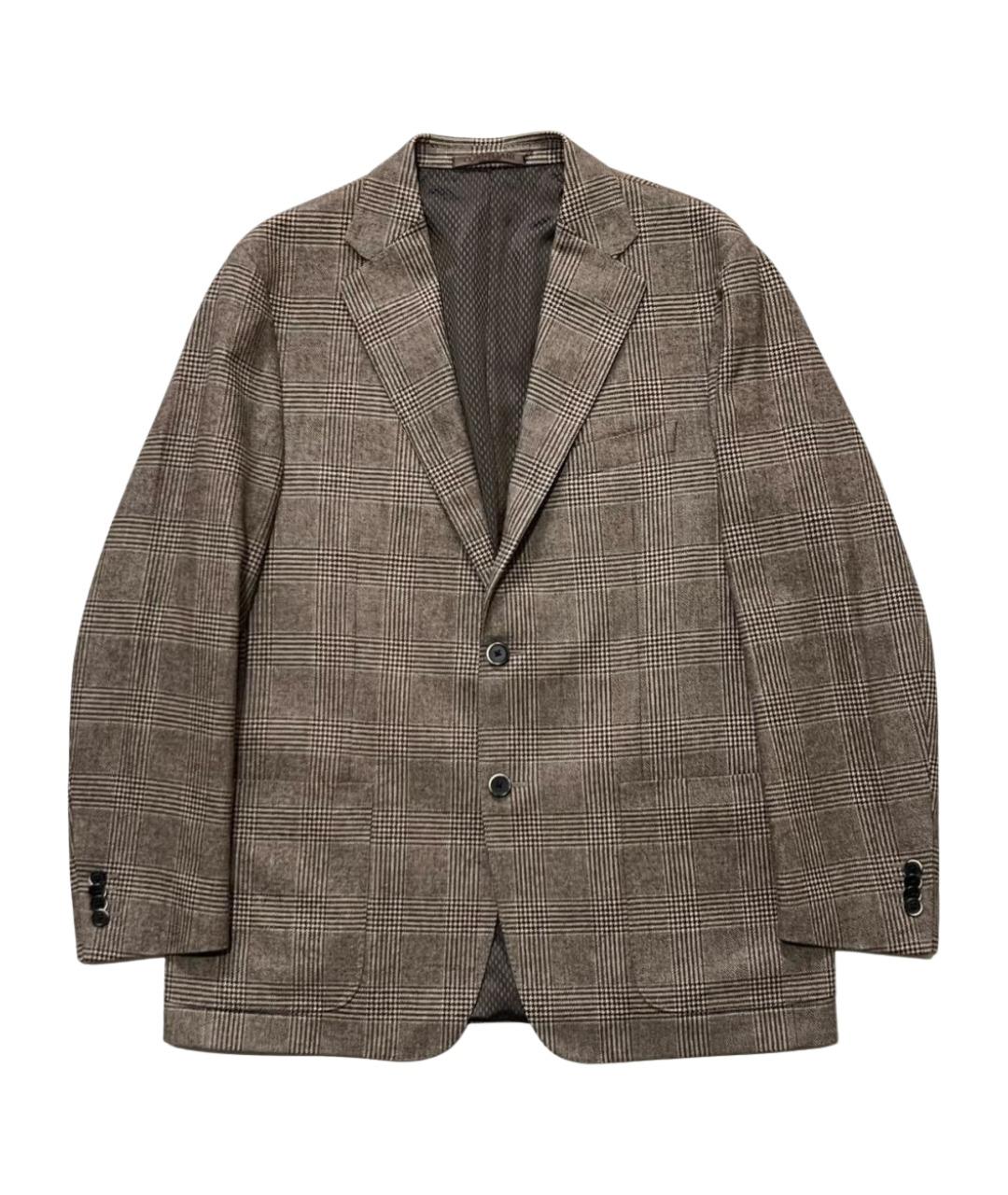 CORNELIANI Коричневый шерстяной пиджак, фото 1