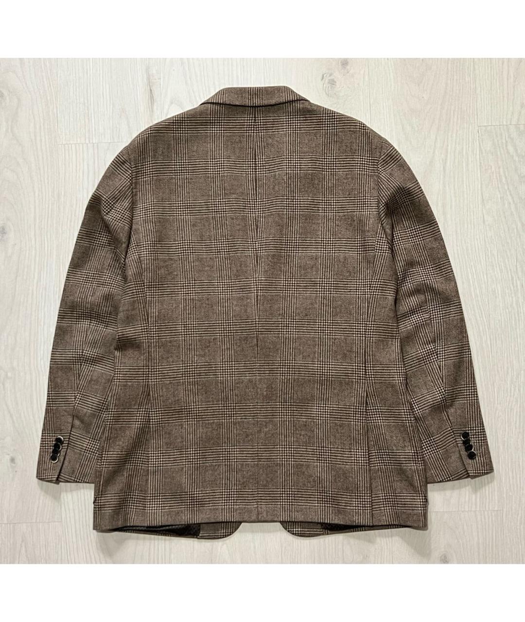 CORNELIANI Коричневый шерстяной пиджак, фото 2