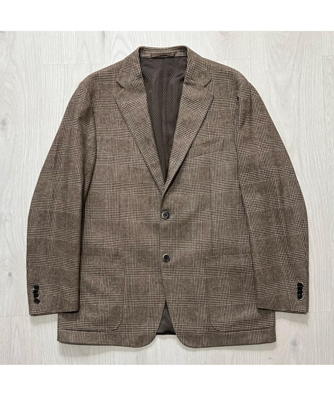 CORNELIANI Коричневый шерстяной пиджак, фото 8