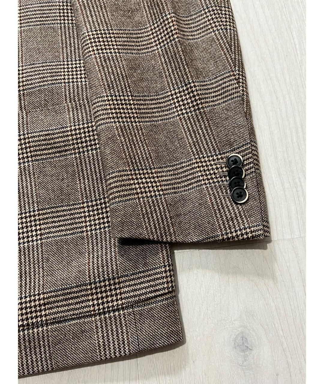 CORNELIANI Коричневый шерстяной пиджак, фото 5