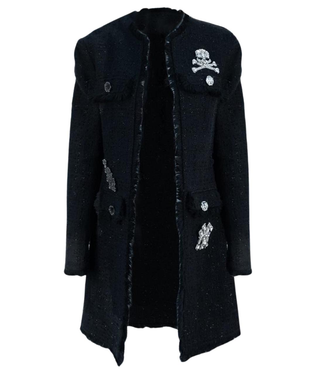 PHILIPP PLEIN Черное пальто, фото 1