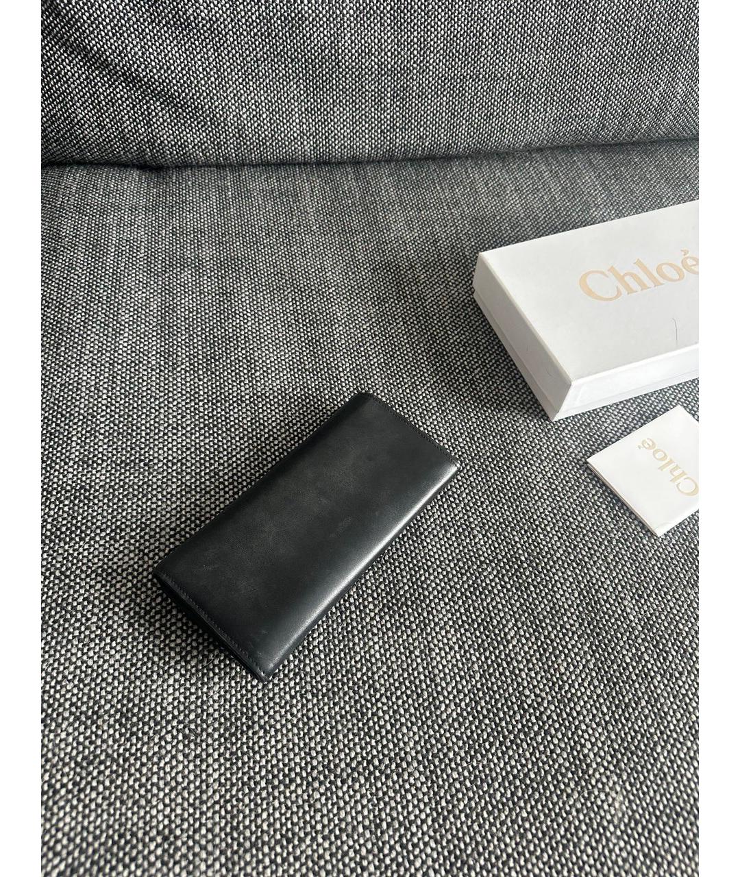 CHLOE Черный кожаный кошелек, фото 2