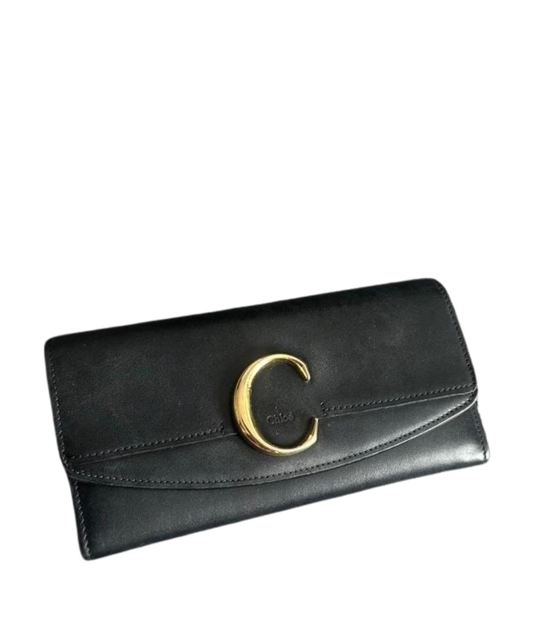 CHLOE Черный кожаный кошелек, фото 1