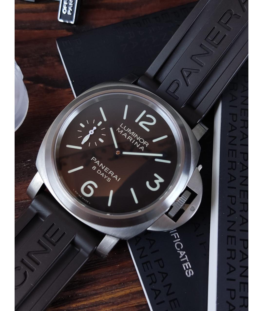 PANERAI Черные металлические часы, фото 4