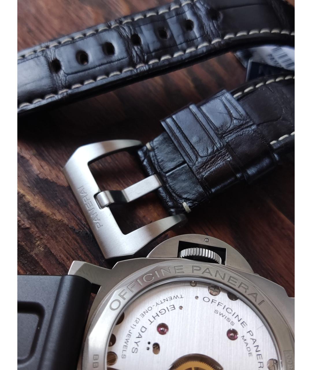 PANERAI Черные металлические часы, фото 7