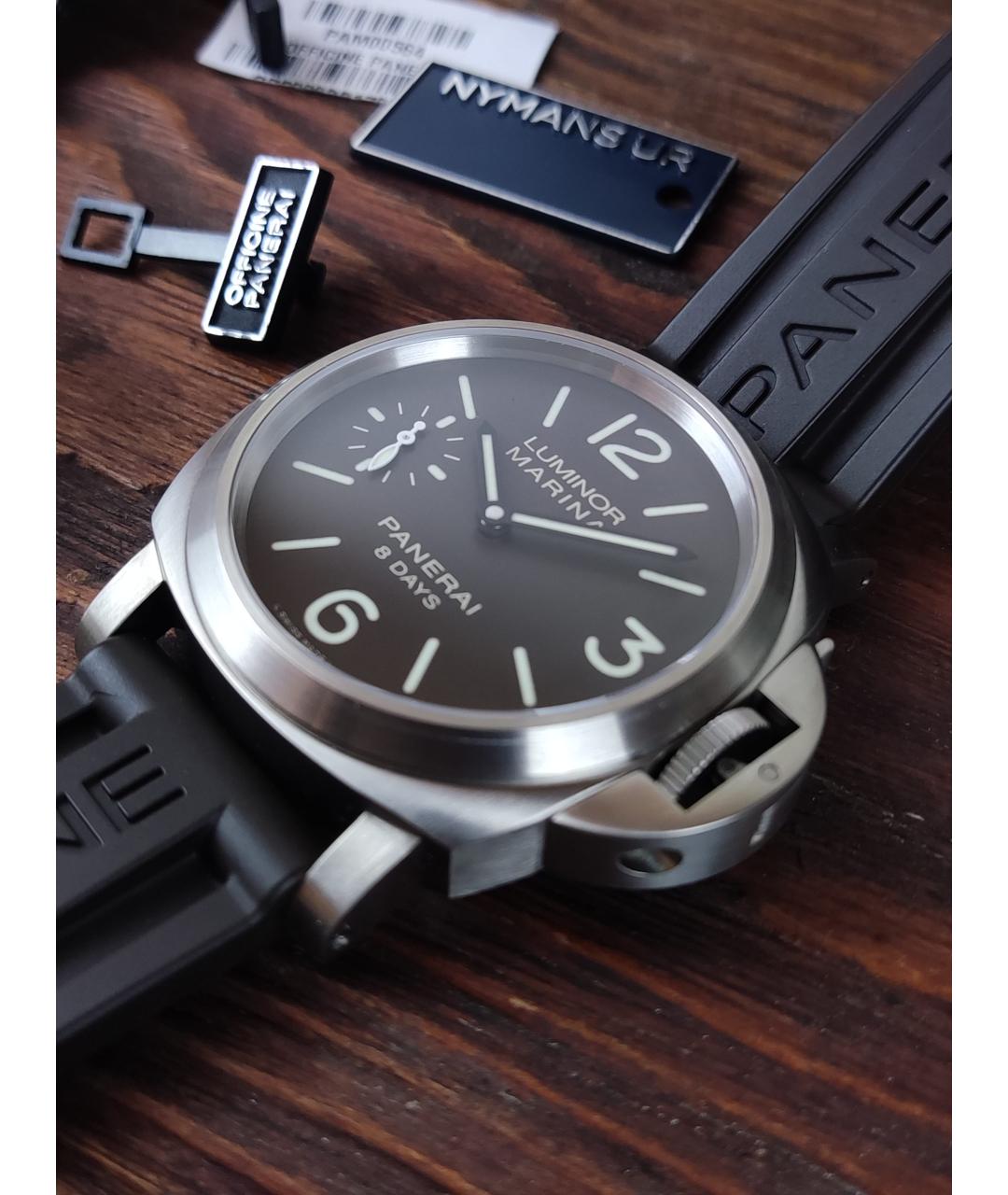 PANERAI Черные металлические часы, фото 2