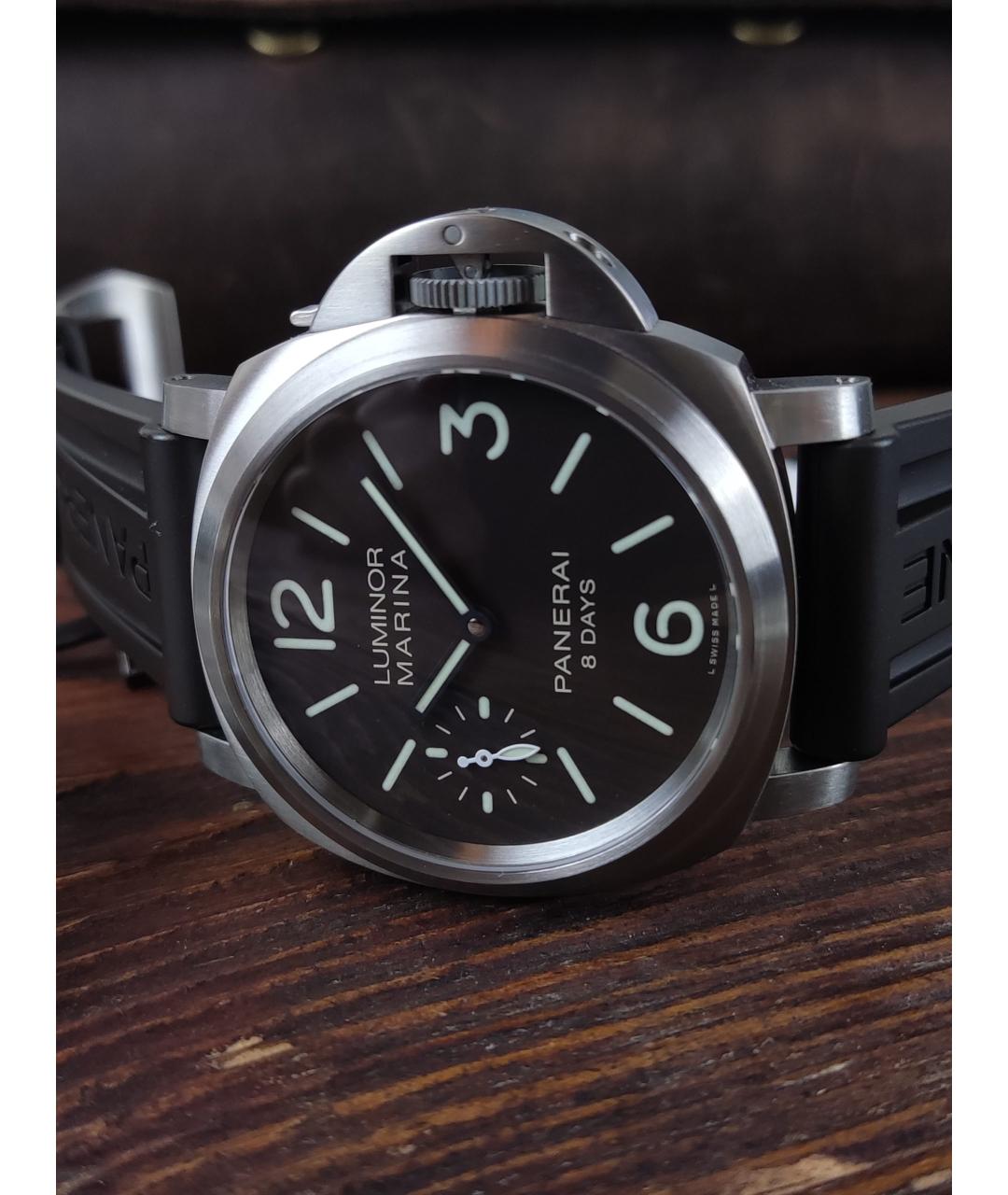 PANERAI Черные металлические часы, фото 3