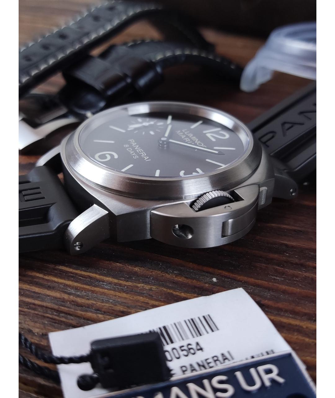 PANERAI Черные металлические часы, фото 5