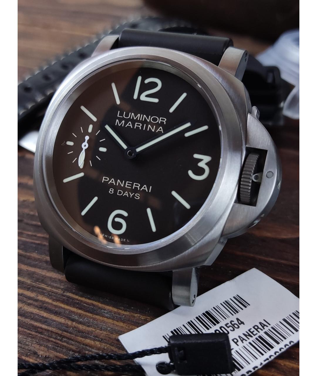 PANERAI Черные металлические часы, фото 6