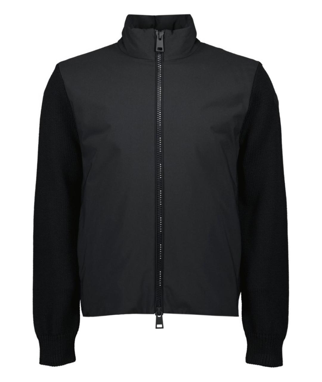 MONCLER Черный полиэстеровый кардиган, фото 1