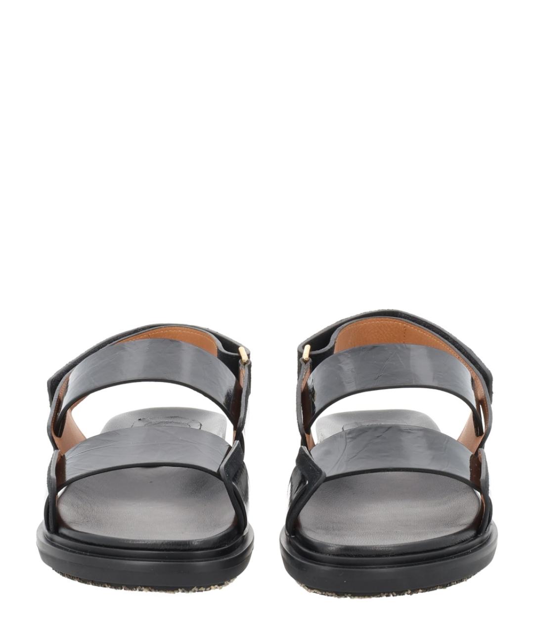 MARNI Черные кожаные сандалии, фото 3