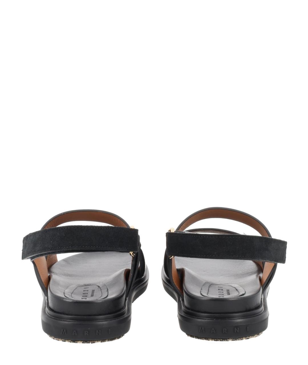 MARNI Черные кожаные сандалии, фото 4