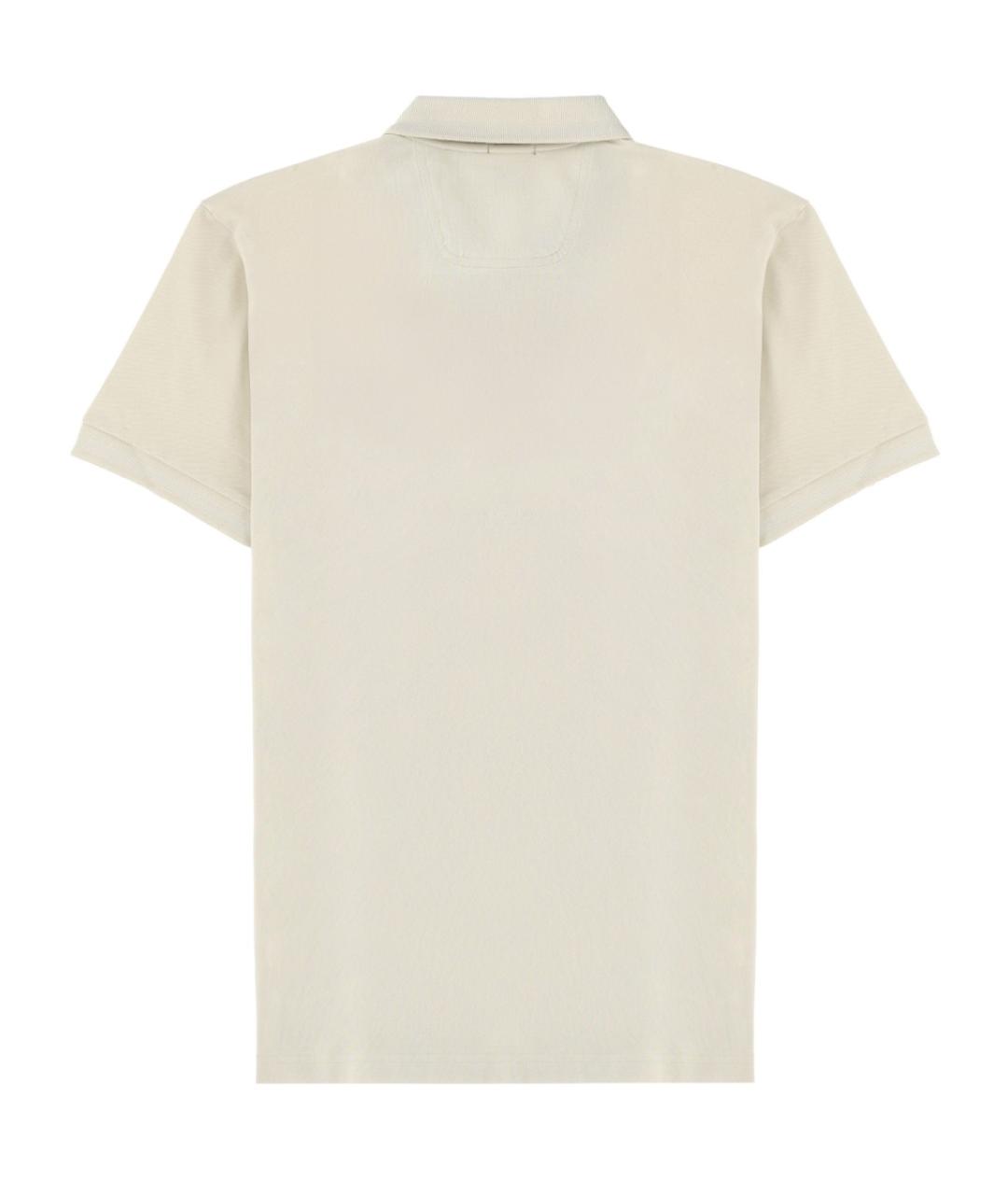 HUGO BOSS Бежевое хлопковое поло с коротким рукавом, фото 2