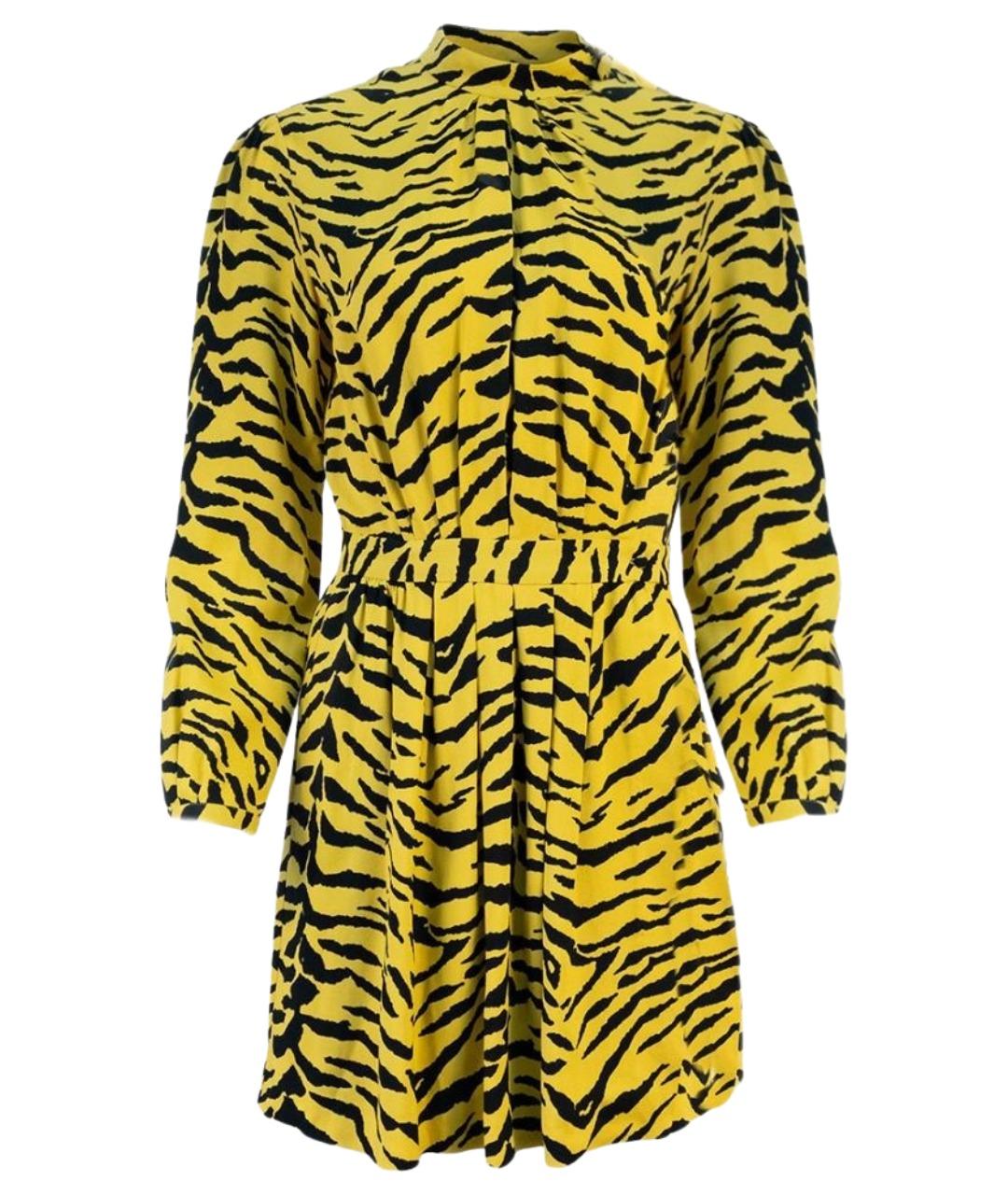 SAINT LAURENT Желтое вискозное повседневное платье, фото 1