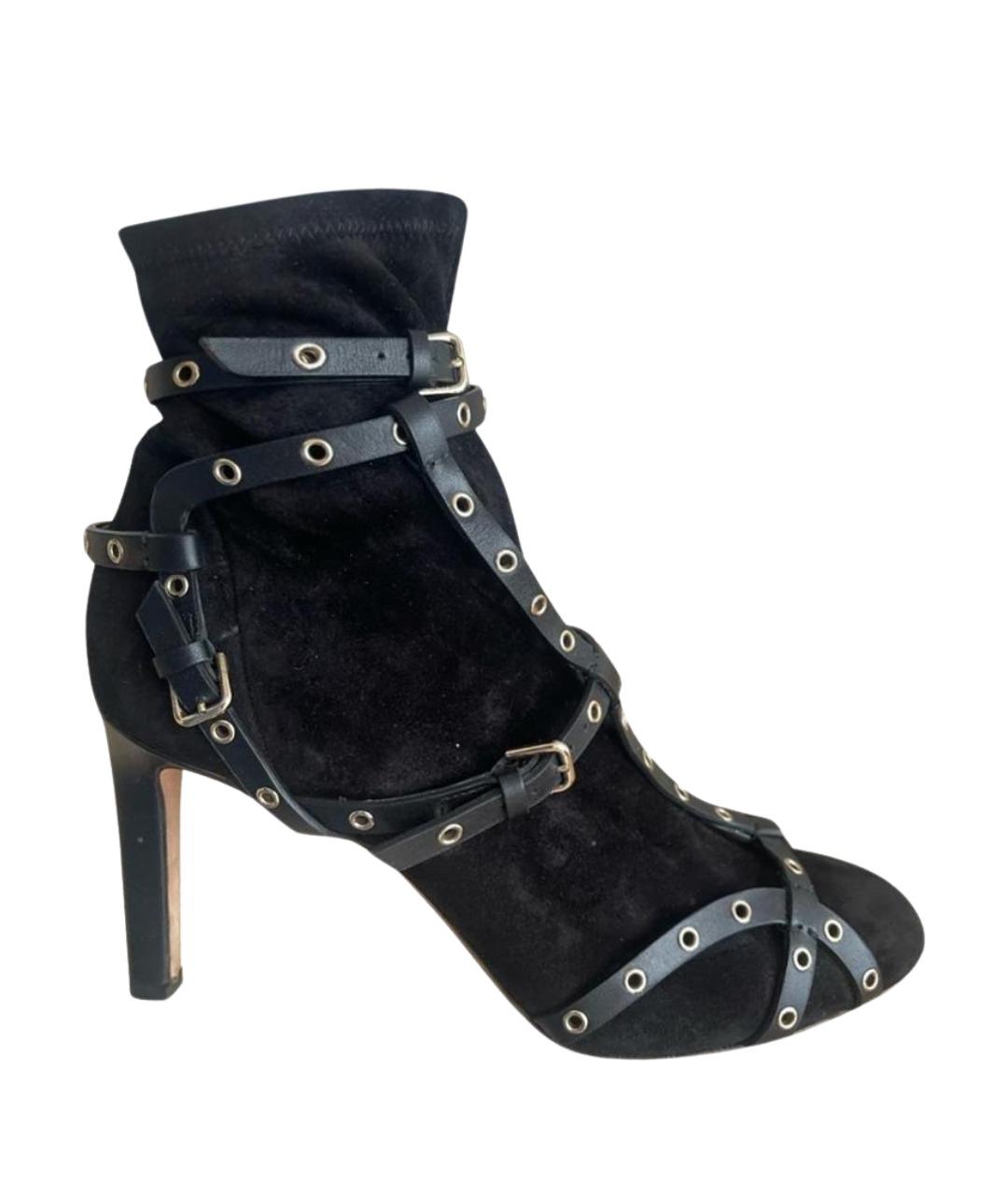 JIMMY CHOO Черные замшевые ботильоны, фото 1