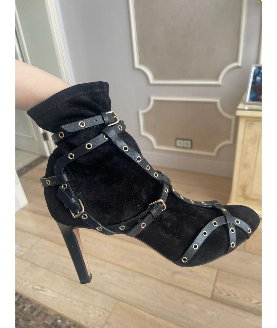 JIMMY CHOO Черные замшевые ботильоны, фото 7