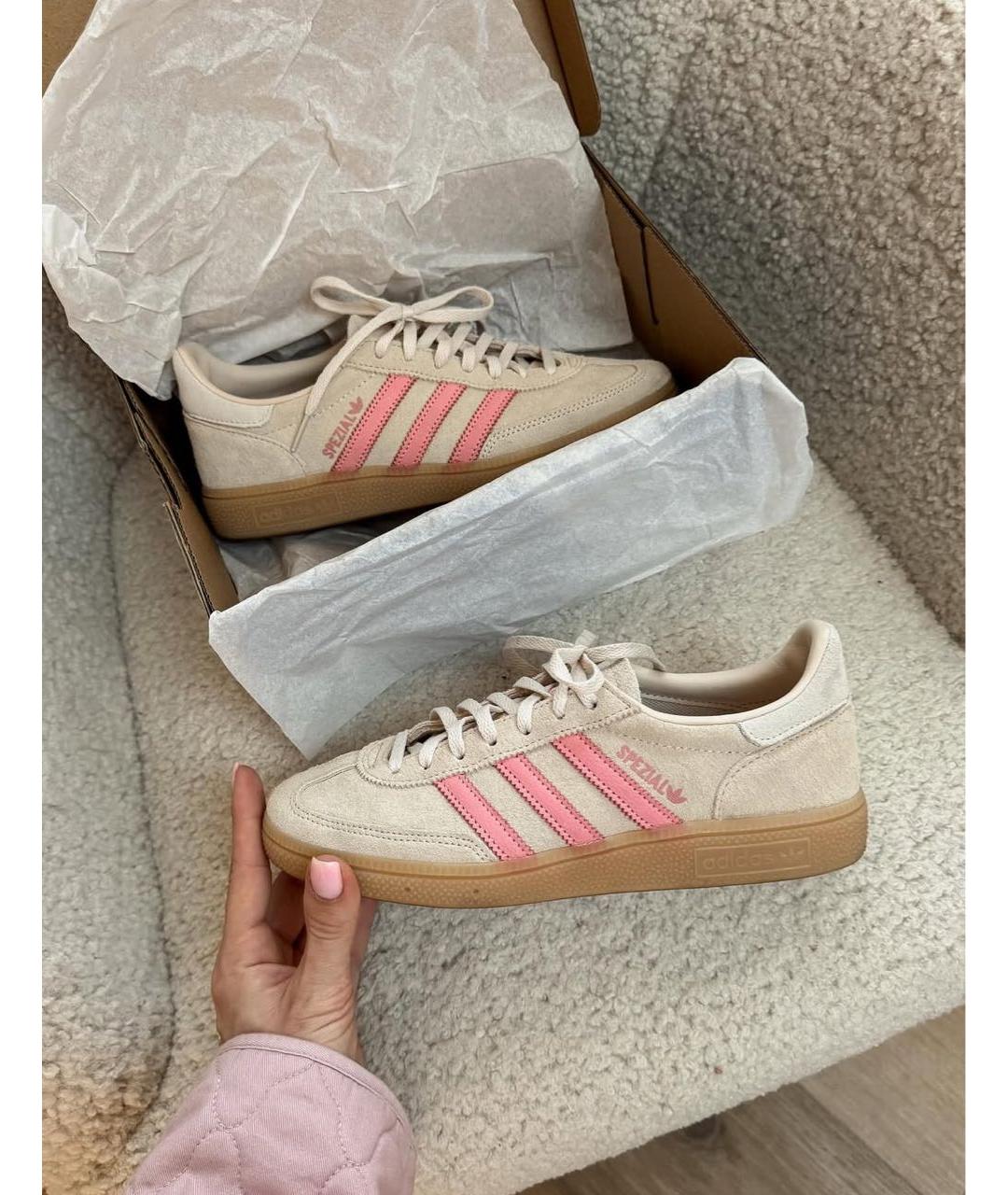 ADIDAS Бежевые замшевые кеды, фото 2