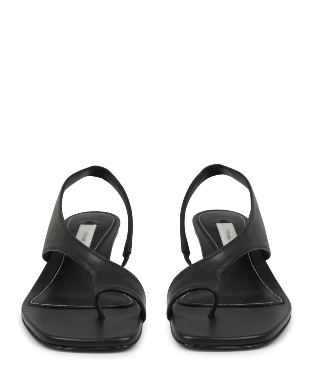 TOTEME Черные кожаные босоножки, фото 3