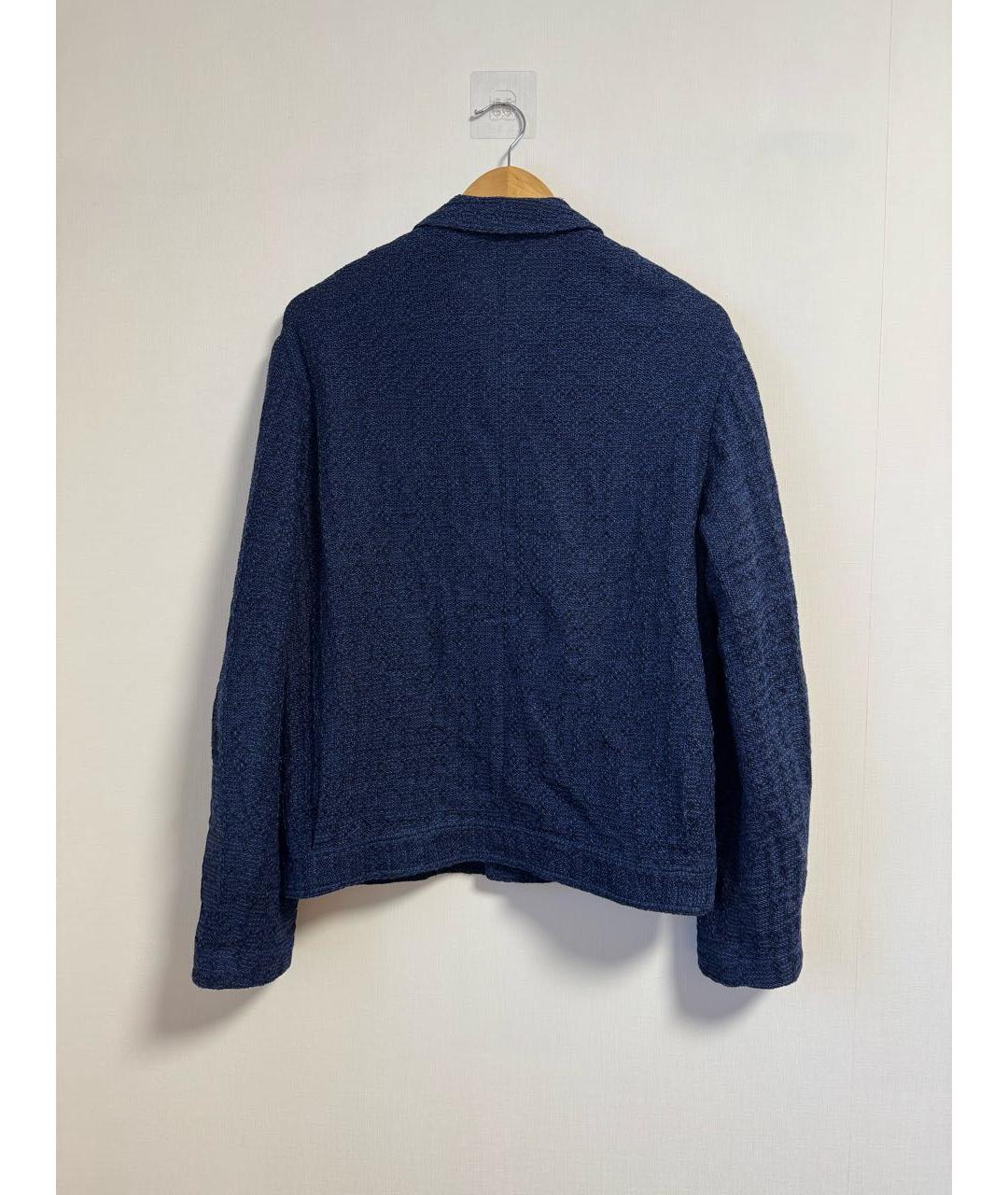 LARDINI Синий хлопковый пиджак, фото 2